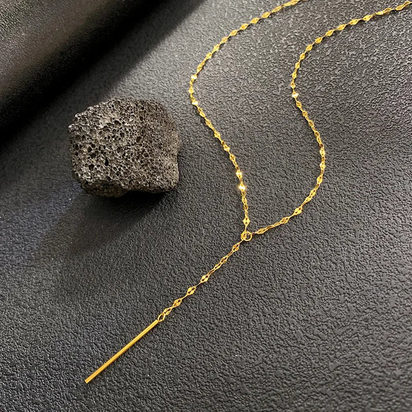 Lariat Necklace | Gold
