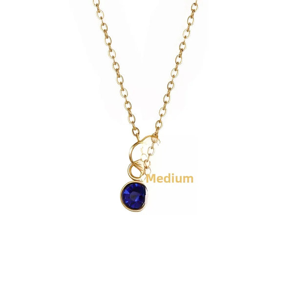 Zircon Pendant Necklace | Stainless Steel
