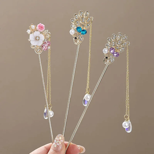 Vintage Artificial Pearl Hairpin Headband | Alloy