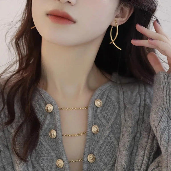 Geometric Drop Earrings | Stainless Steel
