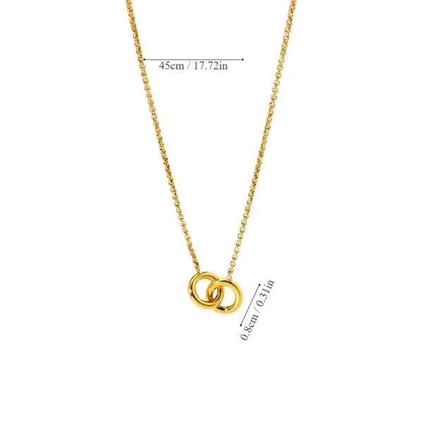 Vintage Geometric Pendant Necklace | Stainless Steel