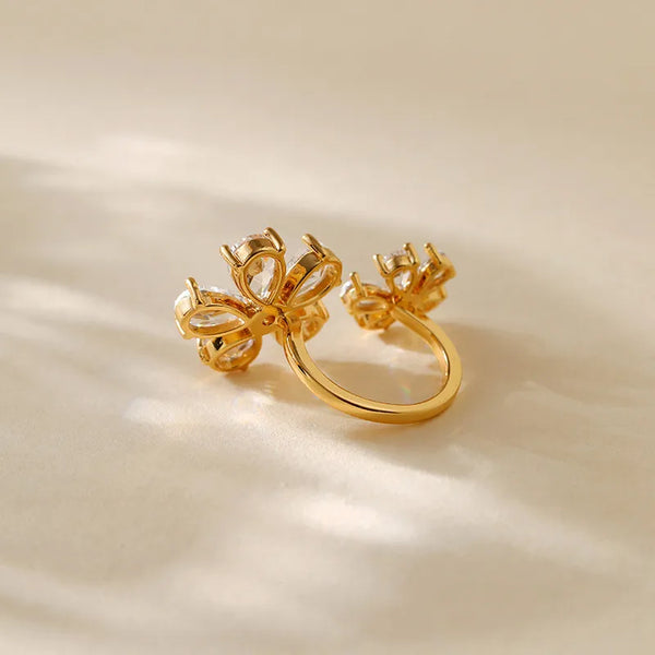Gold Floral Ring | Copper