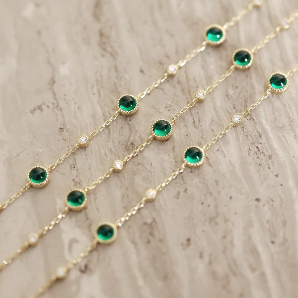 Green Celestial Bracelet | Silver