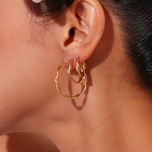 Gold-Plated Earrings | Stainless Steel