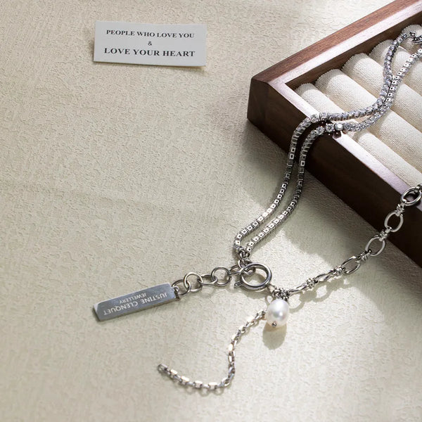 Tarnish Zircon Necklace | Stainless Steel