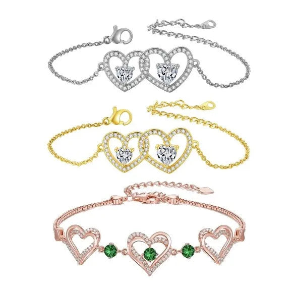 Heart Bracelet | Brass
