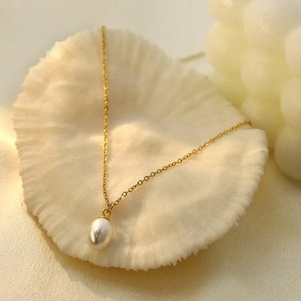 Artificial Pearl Pendant Necklace | Pearl