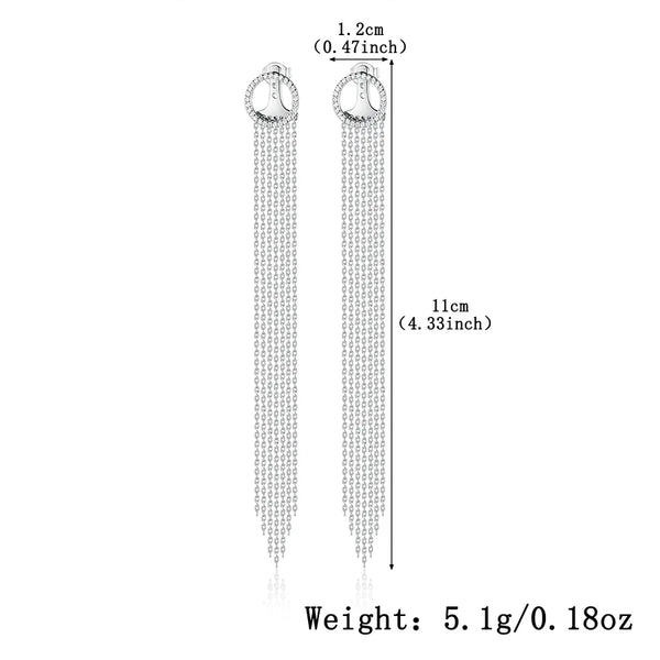Round Zircon Drop Earrings | 925 Sterling Silver