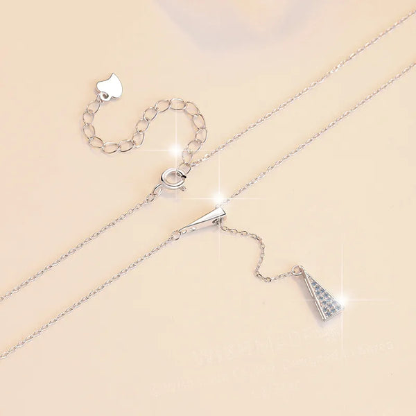 Triangle Moissanite Pendant Necklace | 925 Sterling Silver