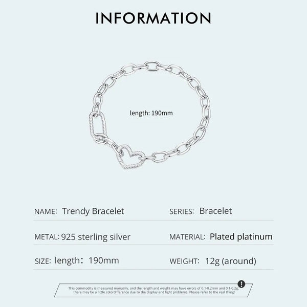 Heart Bracelet | 925 Sterling Silver