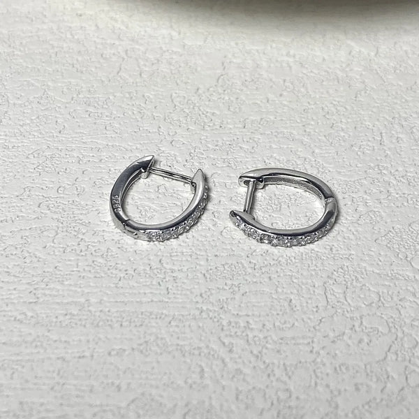 Solid Zircon Earrings | 925 Sterling Silver