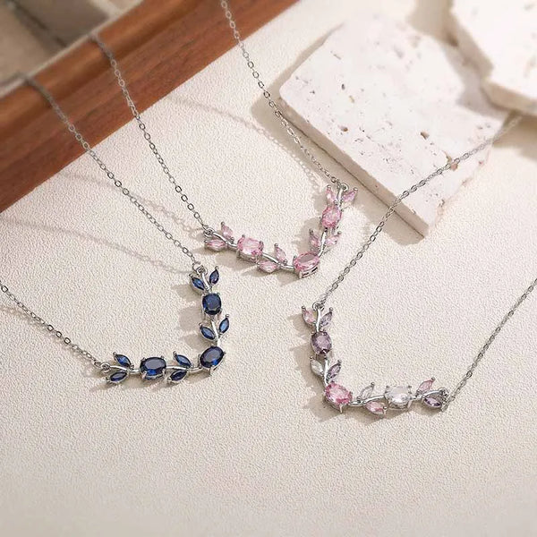 Tulips Zircon Necklace | Copper