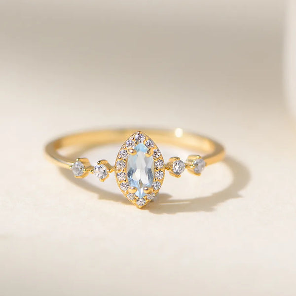 Natural Stone Zircon Ring | 925 Sterling Silver