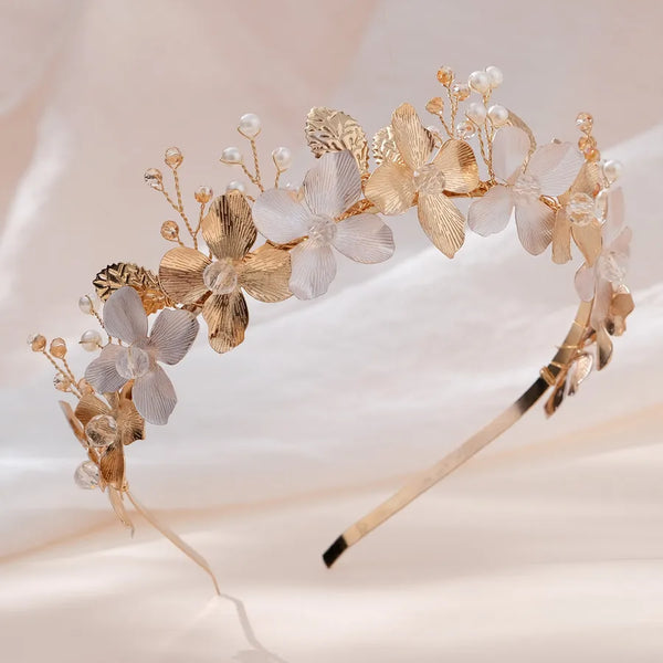 Bridal Floral Headband | Alloy