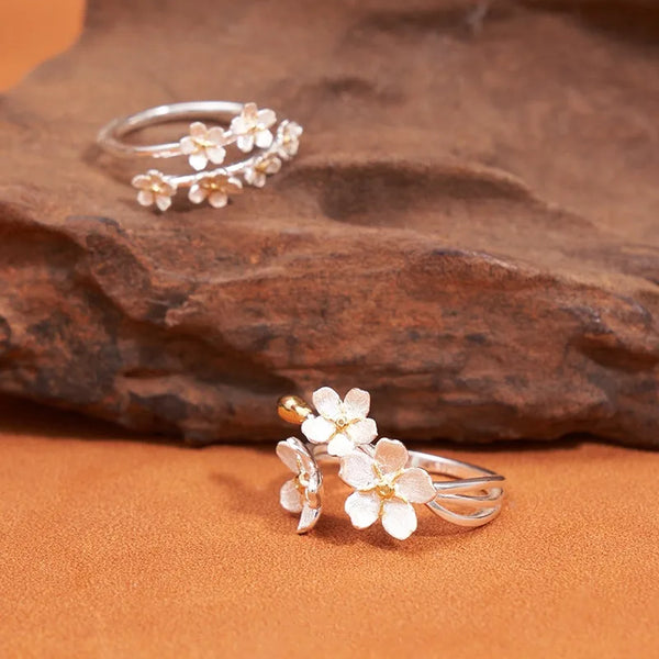 Vintage Floral Ring | Sterling Silver