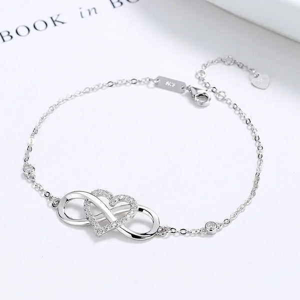 Cross Heart Bracelet | 925 Sterling Silver