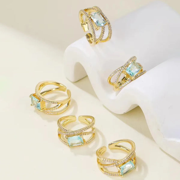 Crossover Zircon Ring | Copper