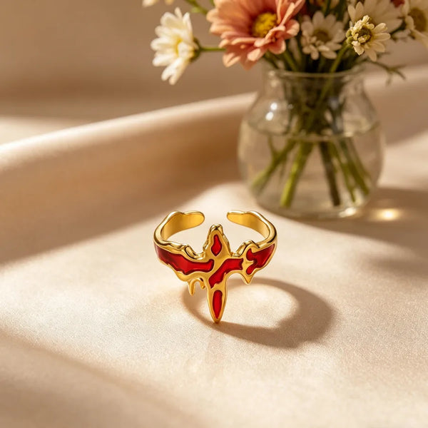 Dimensional Zircon Ring | Copper