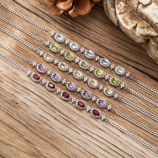 Purple Crystal Bracelet | 925 Sterling Silver