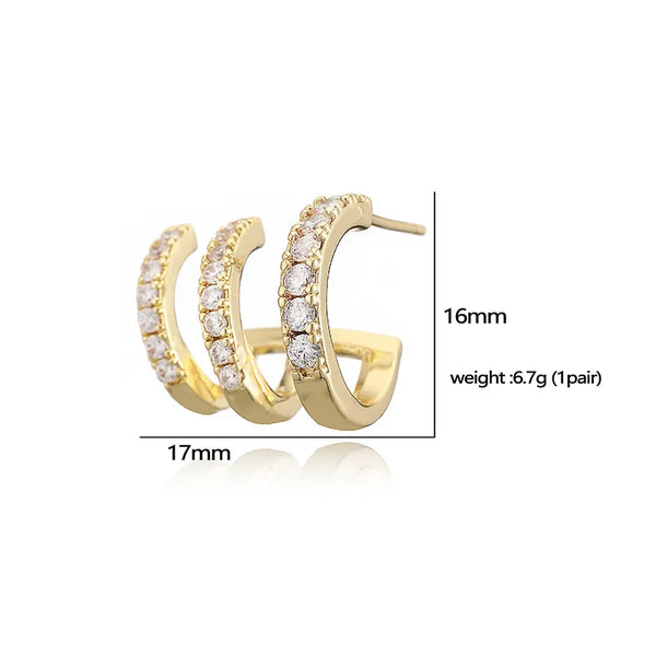 Zircon Earrings | Copper