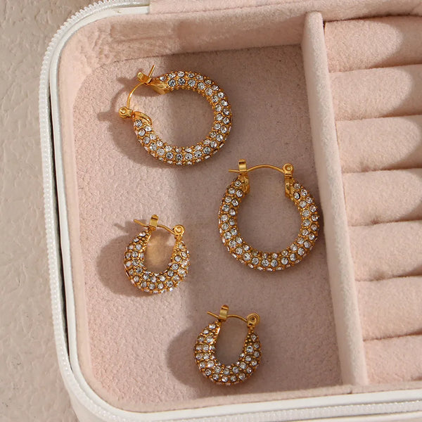 Zircon Earrings | Stainless Steel