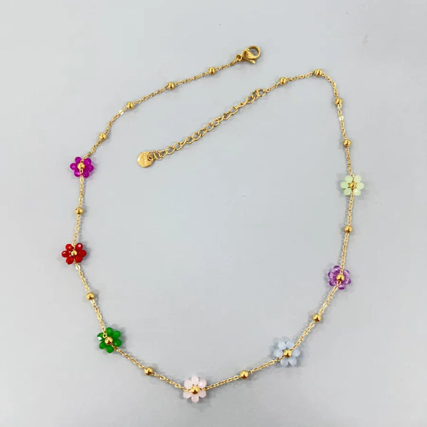 Display Floral Necklace | Stainless Steel