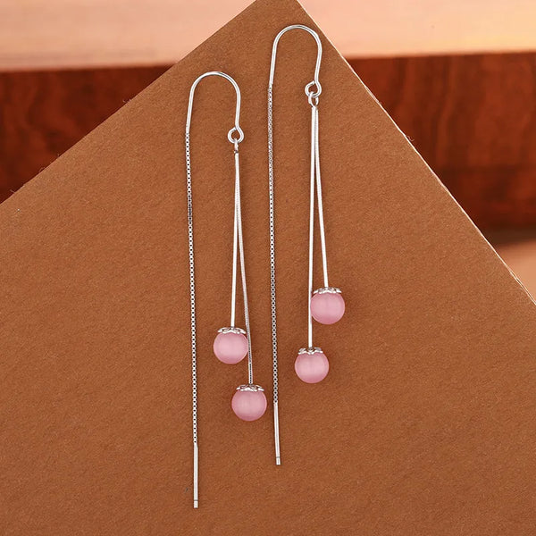 Cat's Eye Drop Earrings | 925 Sterling Silver
