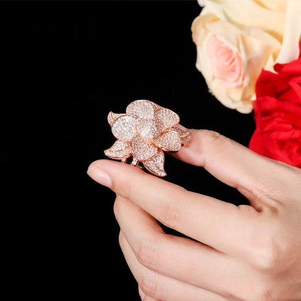 Luxurious Floral Ring | Copper