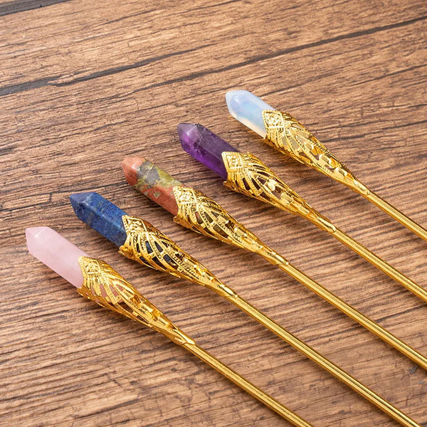 Crystal Hairpin Headband | Natural Stone