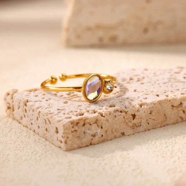 Zircon Heart Ring | Stainless Steel
