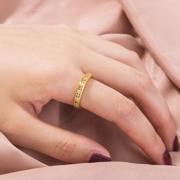 Pearl Zircon Ring | Copper