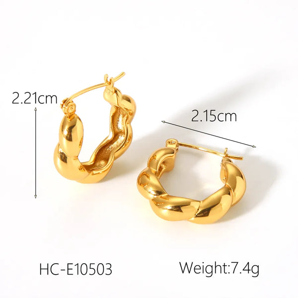 Solid Gold-Plated Earrings | Stainless Steel