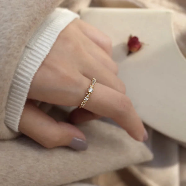 Gold-Plated Celestial Ring | 925 Sterling Silver