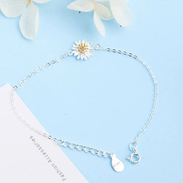Daisy Floral Bracelet | 925 Sterling Silver