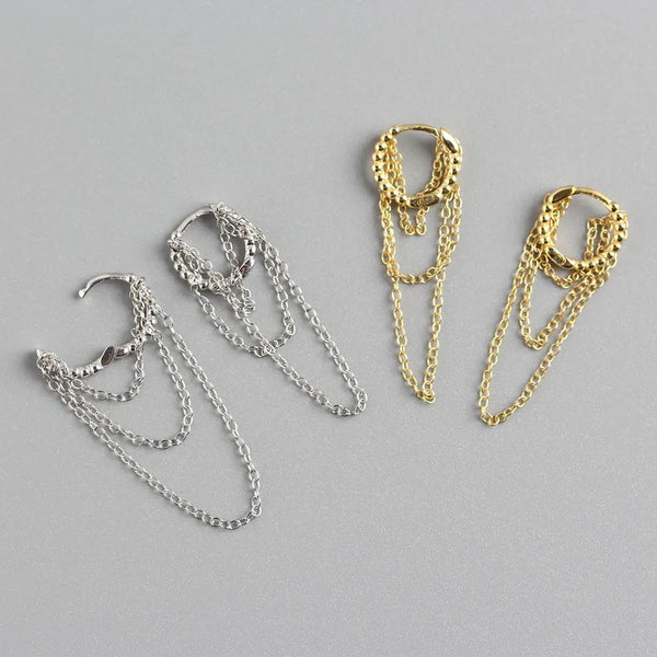 Gold-Plated Chain Earrings | 925 Sterling Silver