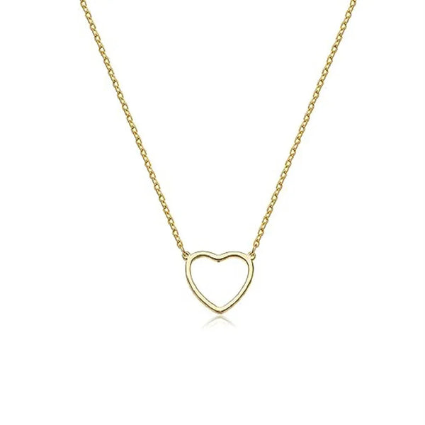 White Heart Pendant Necklace | Copper