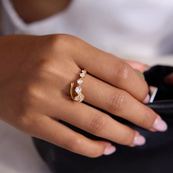Round Zircon Ring | Stainless Steel