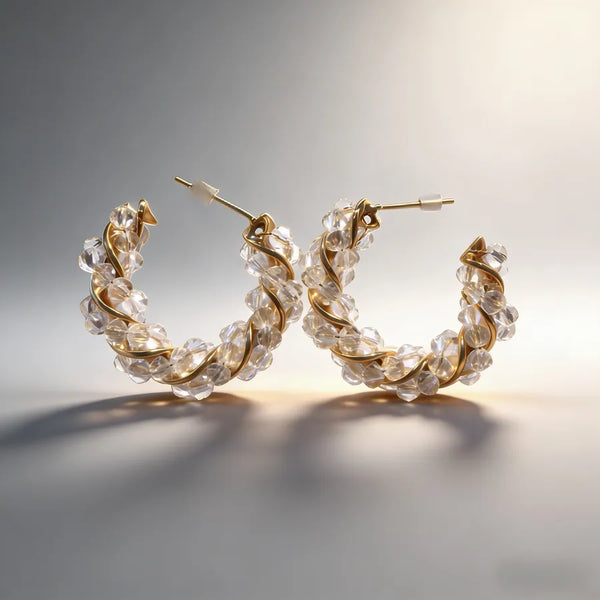 Twisted Zircon Stud Earrings | 925 Sterling Silver