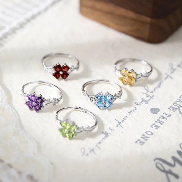 Purple Leaf Ring | 925 Sterling Silver