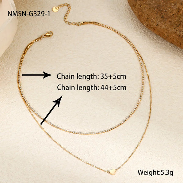 Snake Heart Necklace | Stainless Steel