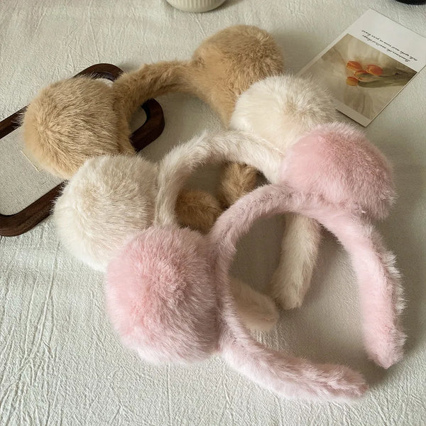Pink White Headband | Plush
