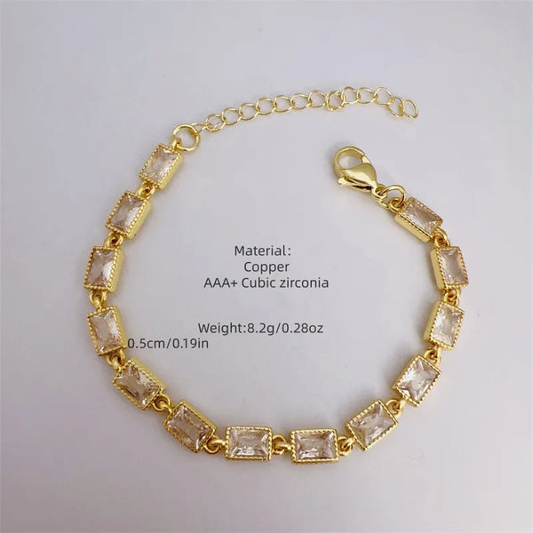 Multicolor Zircon Bracelet | Copper