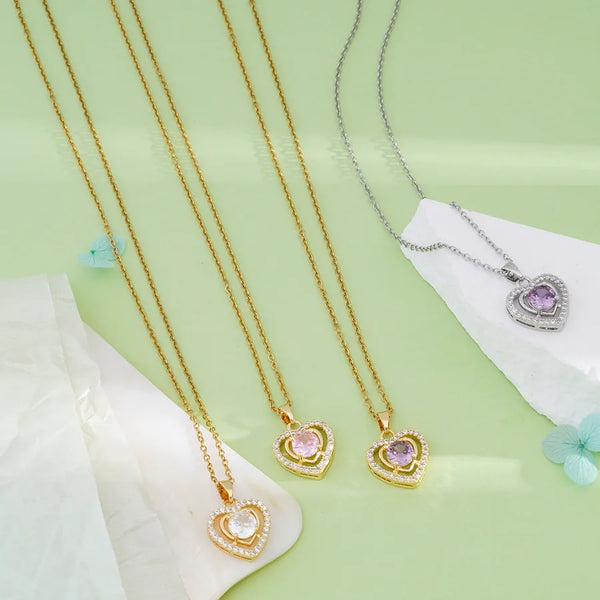 Heart Pendant Necklace | Stainless Steel