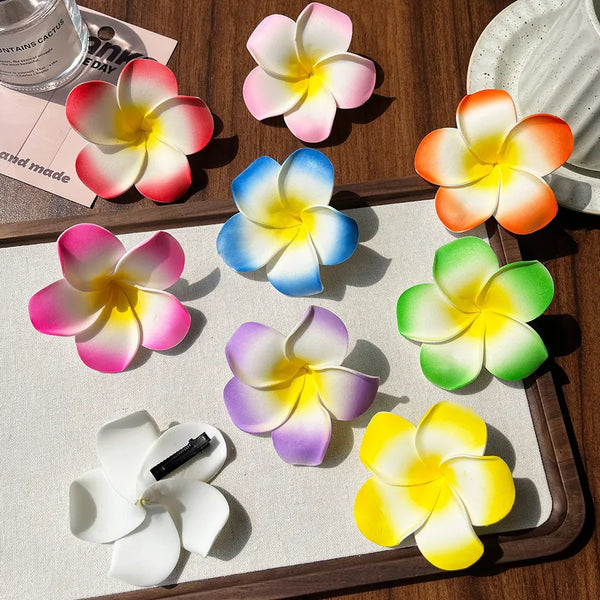 White Floral Hair Clip | Cloth
