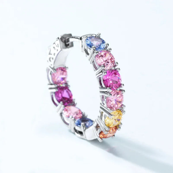Color Zircon Earrings | 925 Sterling Silver