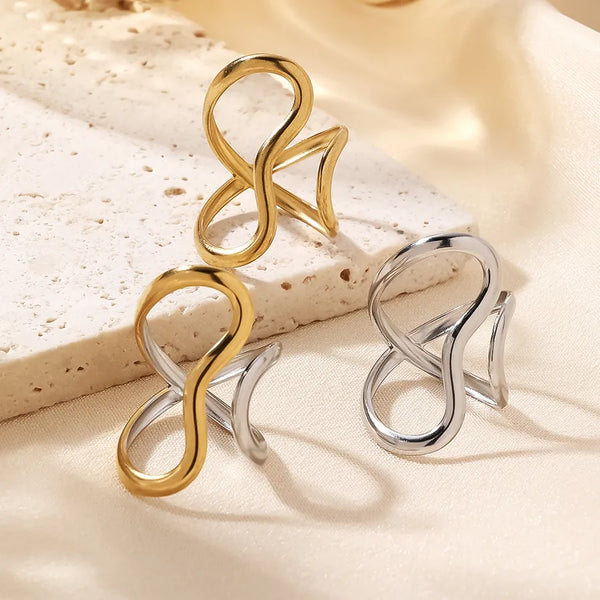 Gold-Plated Open Band Ring | Stainless Steel