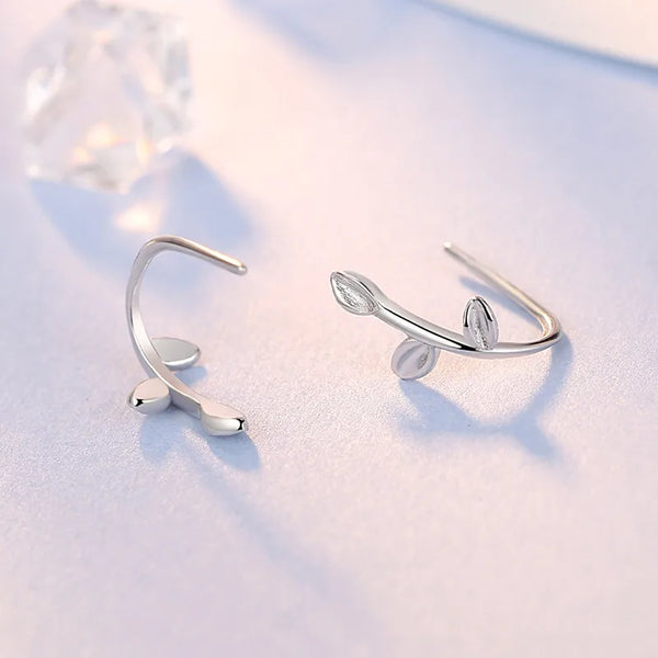 Vintage Leaf Ear Cuff Earring | 925 Sterling Silver