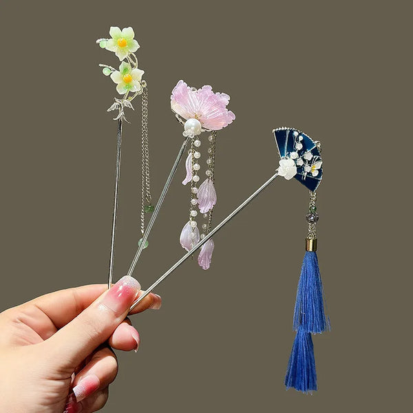 Green Artificial Pearl Hairpin Headband | Alloy