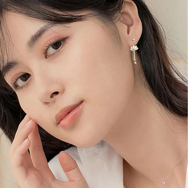 Floral Drop Earrings | 925 Sterling Silver