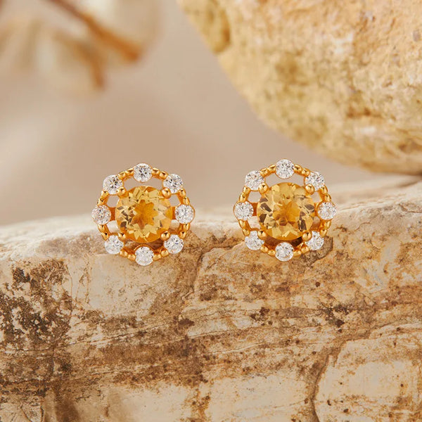 Crystal Stud Earrings | 925 Sterling Silver